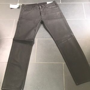 Men’s rag & Bone  blk coated jeans